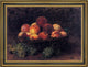Henri FantinLatour Basket of Peaches  Framed Premium Canvas Print, 18"x27"