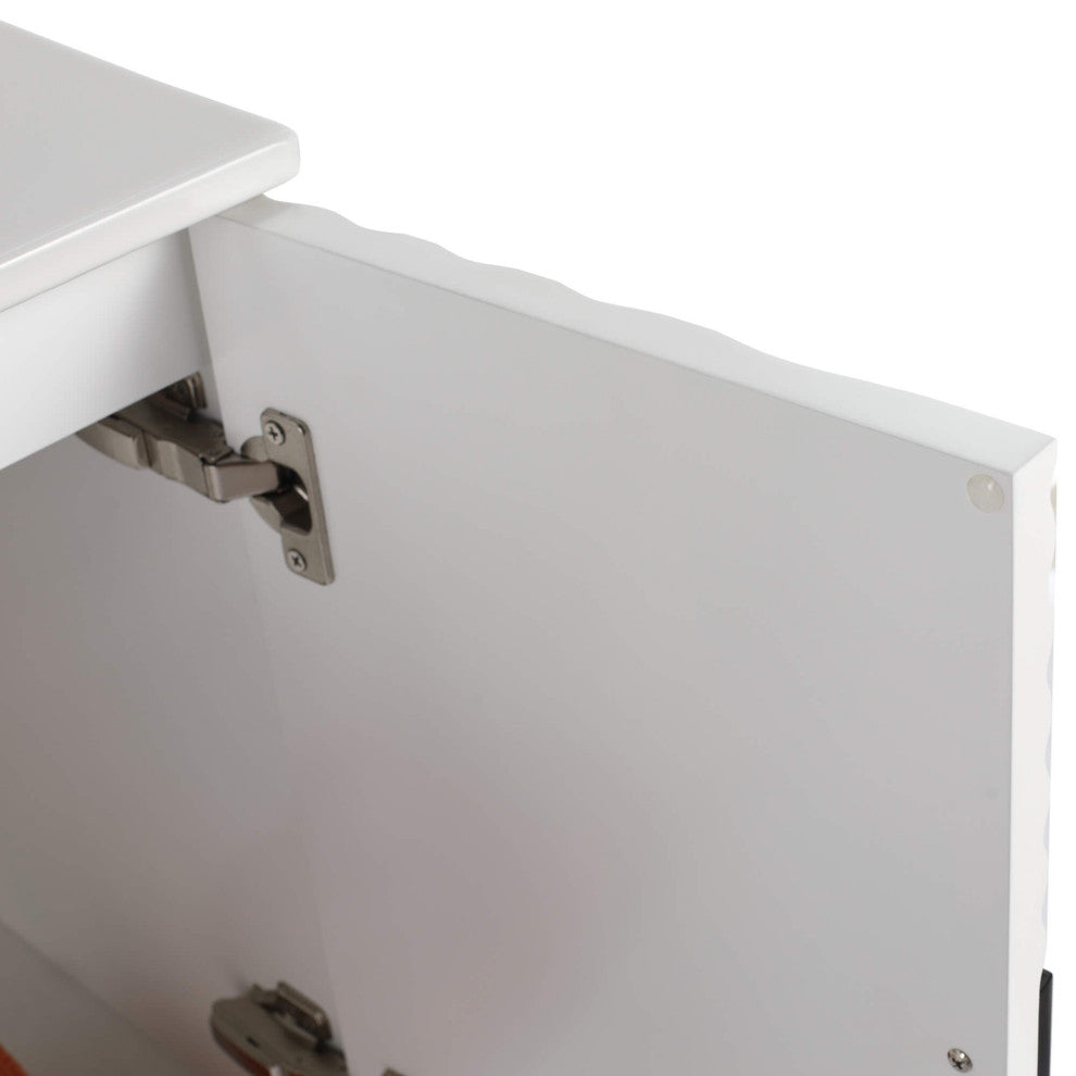 Pellabay Bath Vanity, Fluted Circular Doors Sink Included