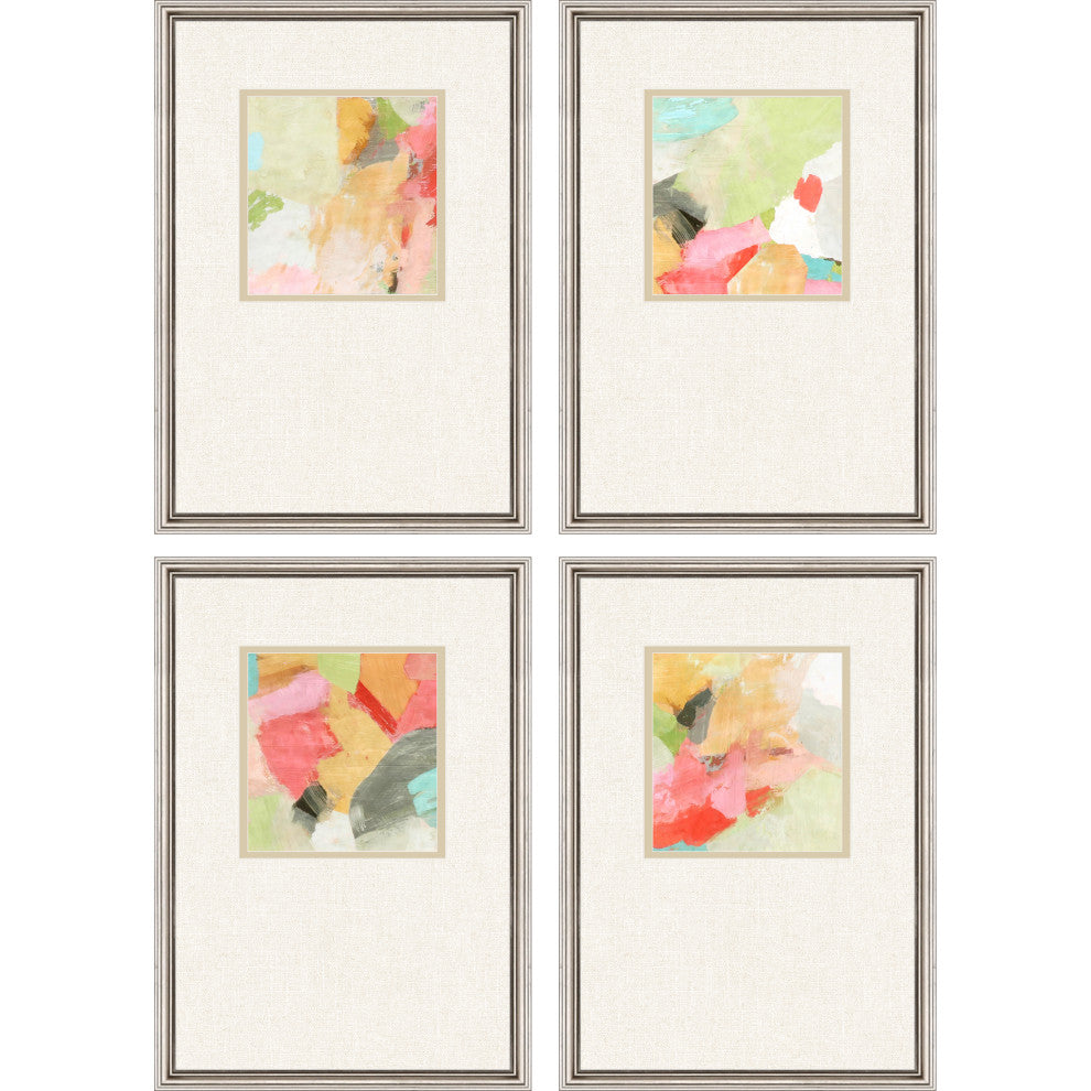 Pastel Splash Artwork, 4-Piece Set