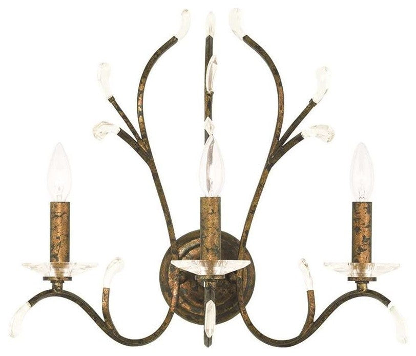 Serafina Wall Sconce, Hand Applied Venetian Golden Bronze