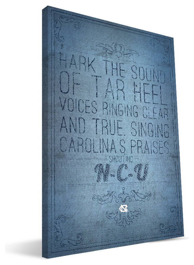 UNC Tar Heels Song Canvas Print, 16"x24"
