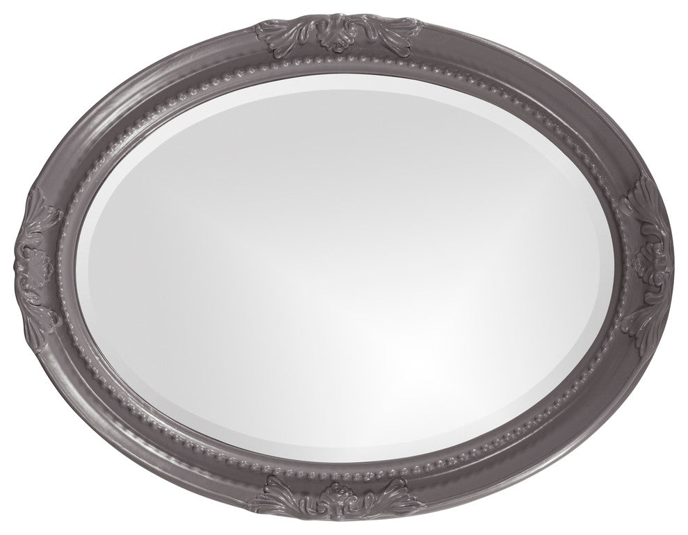 Queen Ann Mirror, Charcoal Gray