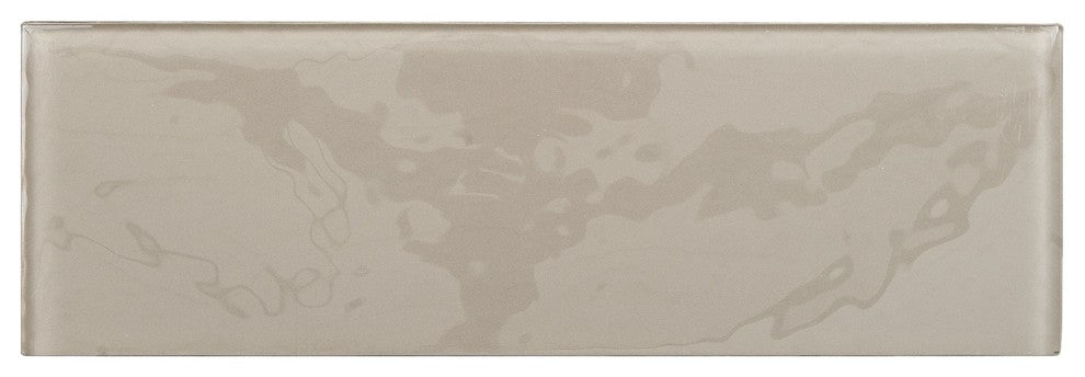 4"x12" Crystal Glass Tile, Set of 12 (4 sq ft), Wild Mushroom Soft Texture