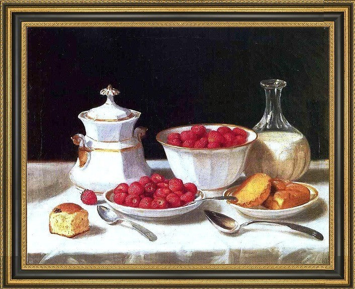 John F Francis the Dessert Table Framed Premium Canvas Print, 20"x25"