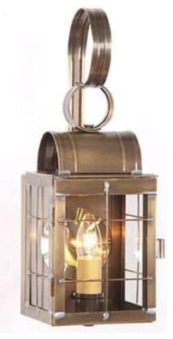Colonial Entry Lantern, Weathered Brass, Weathered Brass