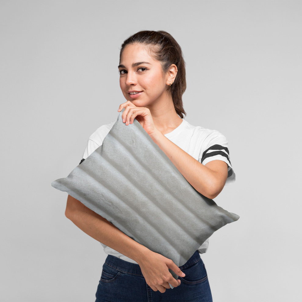 Plutus Off White Soft Snow Faux Fur Luxury Throw Pillow, Off White, 18" x 18"