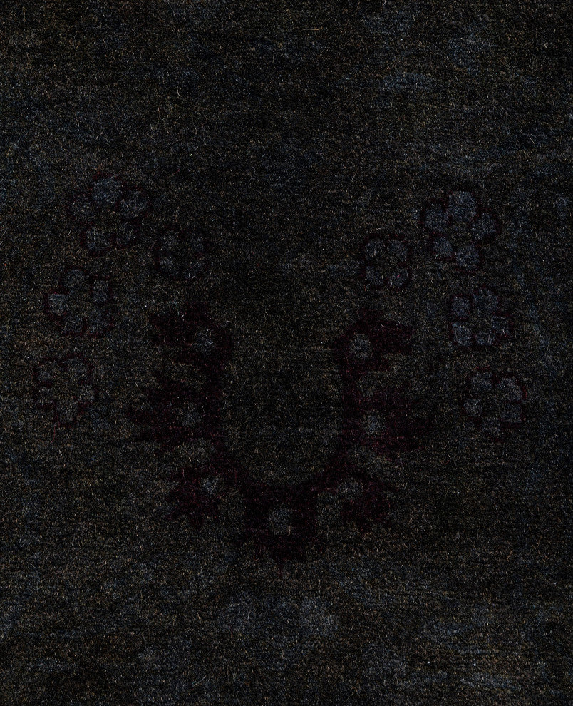 Overdyed One-of-a-Kind Hand-Knotted Area Rug Brown, 3' 2" x 20' 8"