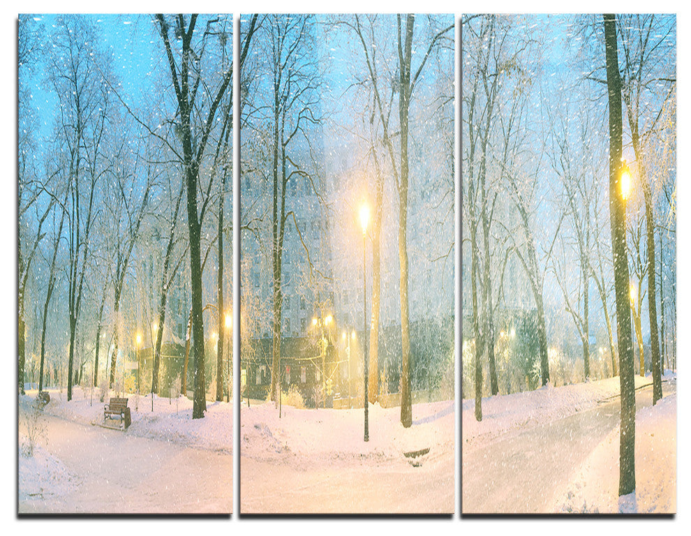 "Mariinsky Garden With Lights" Photo Metal Wall Art, 3 Panels, 36"x28"