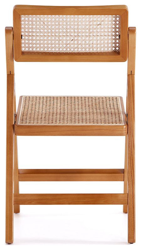 Manhattan Comfort Pullman Dining Folding Chair, Nature, Set of 2