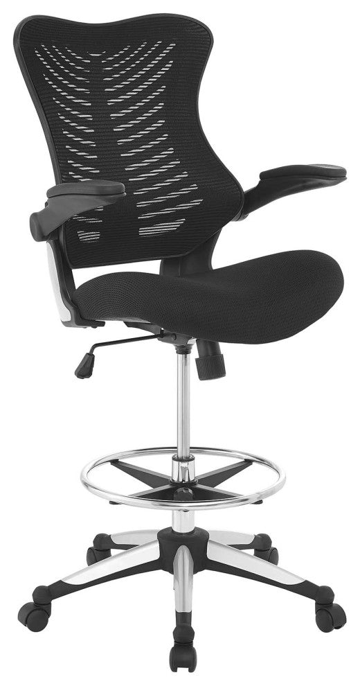 Charge Drafting Stool, Black