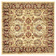 Unique Loom Cream Asheville Voyage 4' 0 x 4' 0 Square Rug