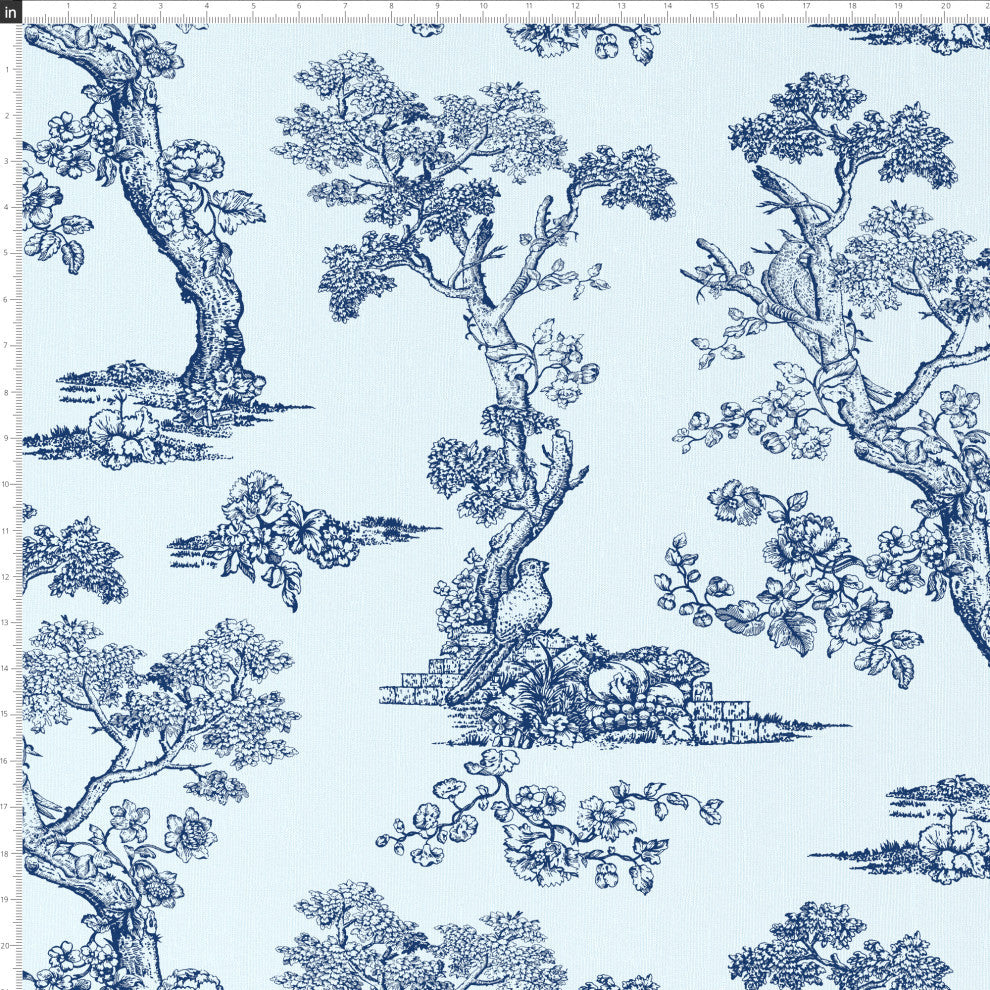 Red from Scalamandre Geneva Headboard, Toile, Full