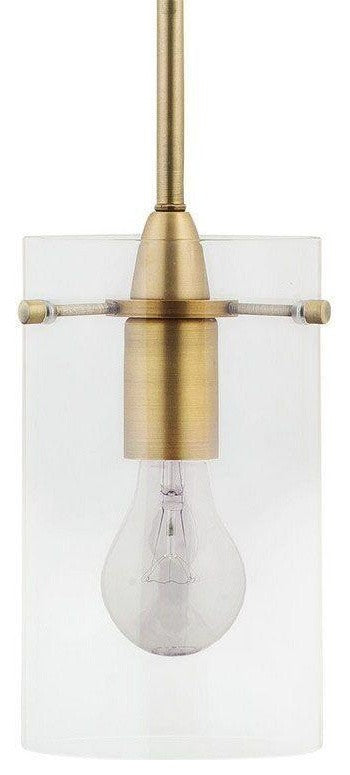 Effimero 1-Light Stem Hung Pendant Lamp, Satin Brass