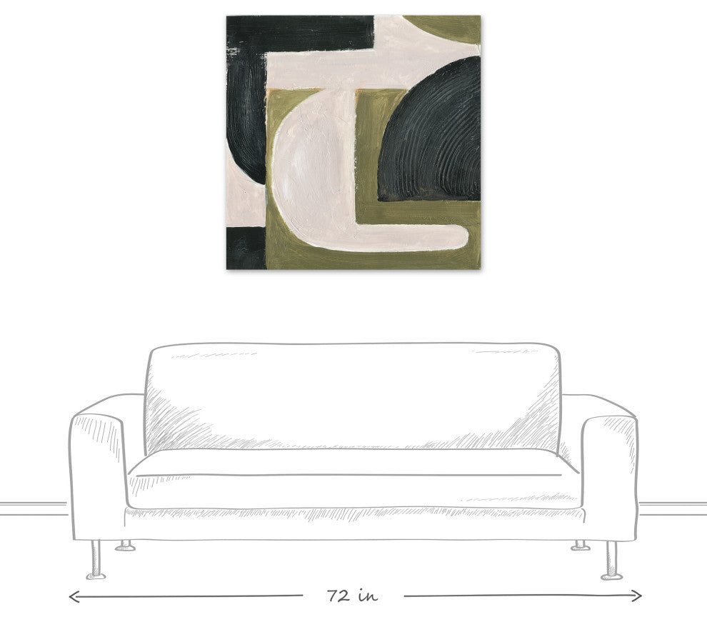 Abstract With Green 36 x 36 Canvas Wall Art