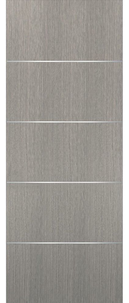 Slab Barn Door Panel 36 x 80 | Planum 0020 Grey Oak | Solid Doors Pocket Closet