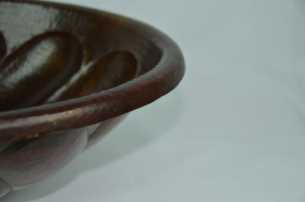 Twisted Top Mount Hand Made Copper Sink