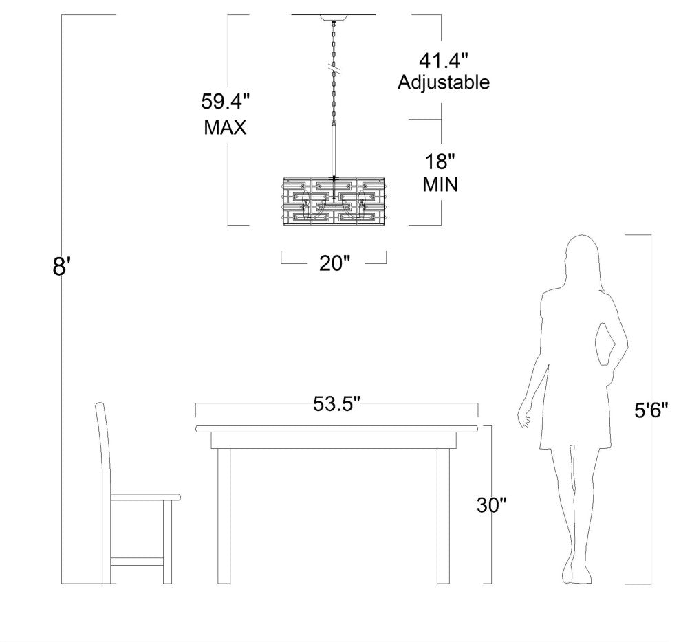 Sue Drum Shade Chandelier With Clear Glass Crystal Prism 6-light, Glossy Brass,