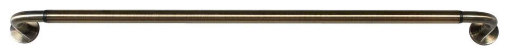 Versailles 7/8" Privacy Wraparound Rod Set, 66"x120" Antique Brass