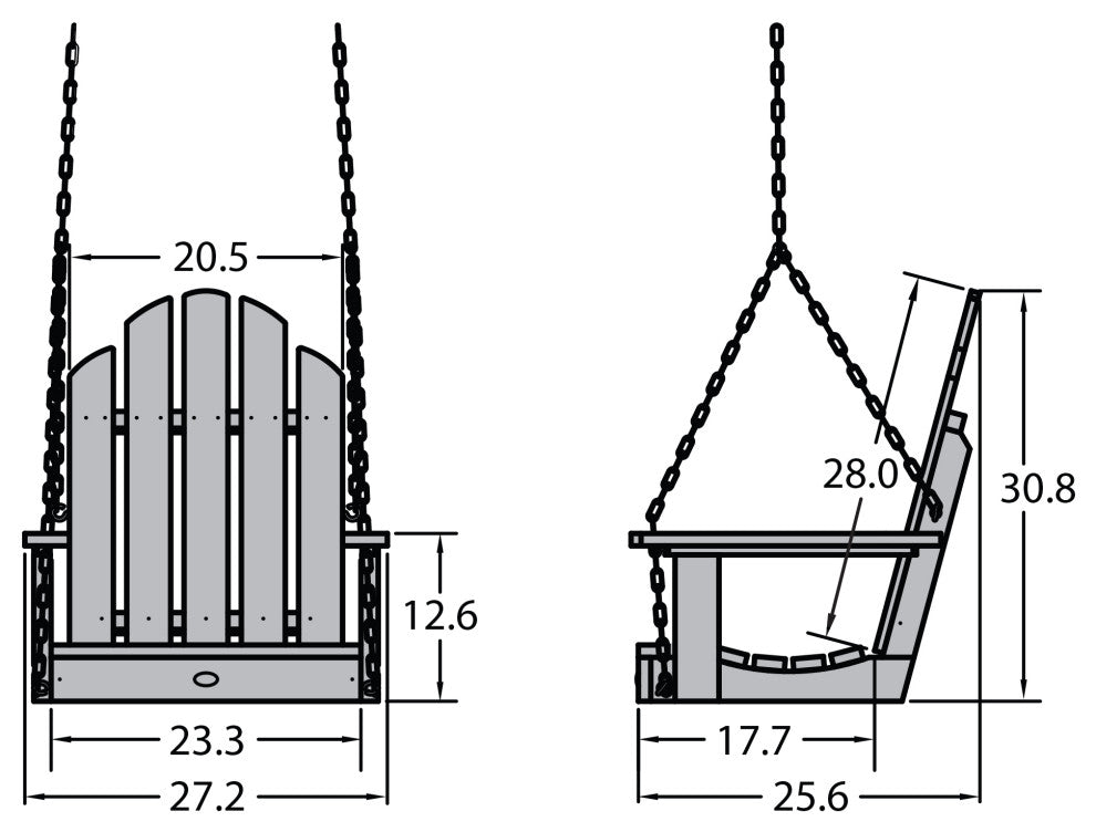 Classic Westport Single Seat Swing, Federal Blue