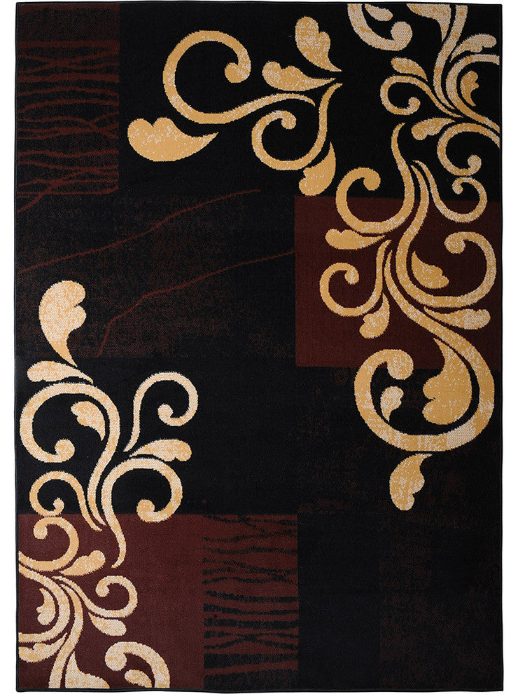 Home Dynamix Premium Nile Area Rug 5'2"x7'4", Decorative Ebony