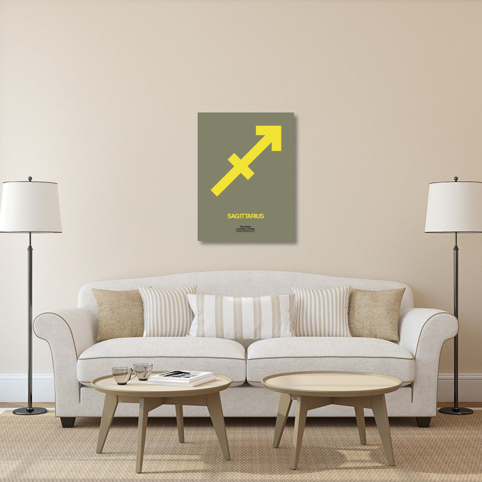 "Sagittarius Zodiac Sign Yellow" Fine Art Print