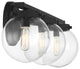 3-Light Bathroom Vanity Light, Matte Black