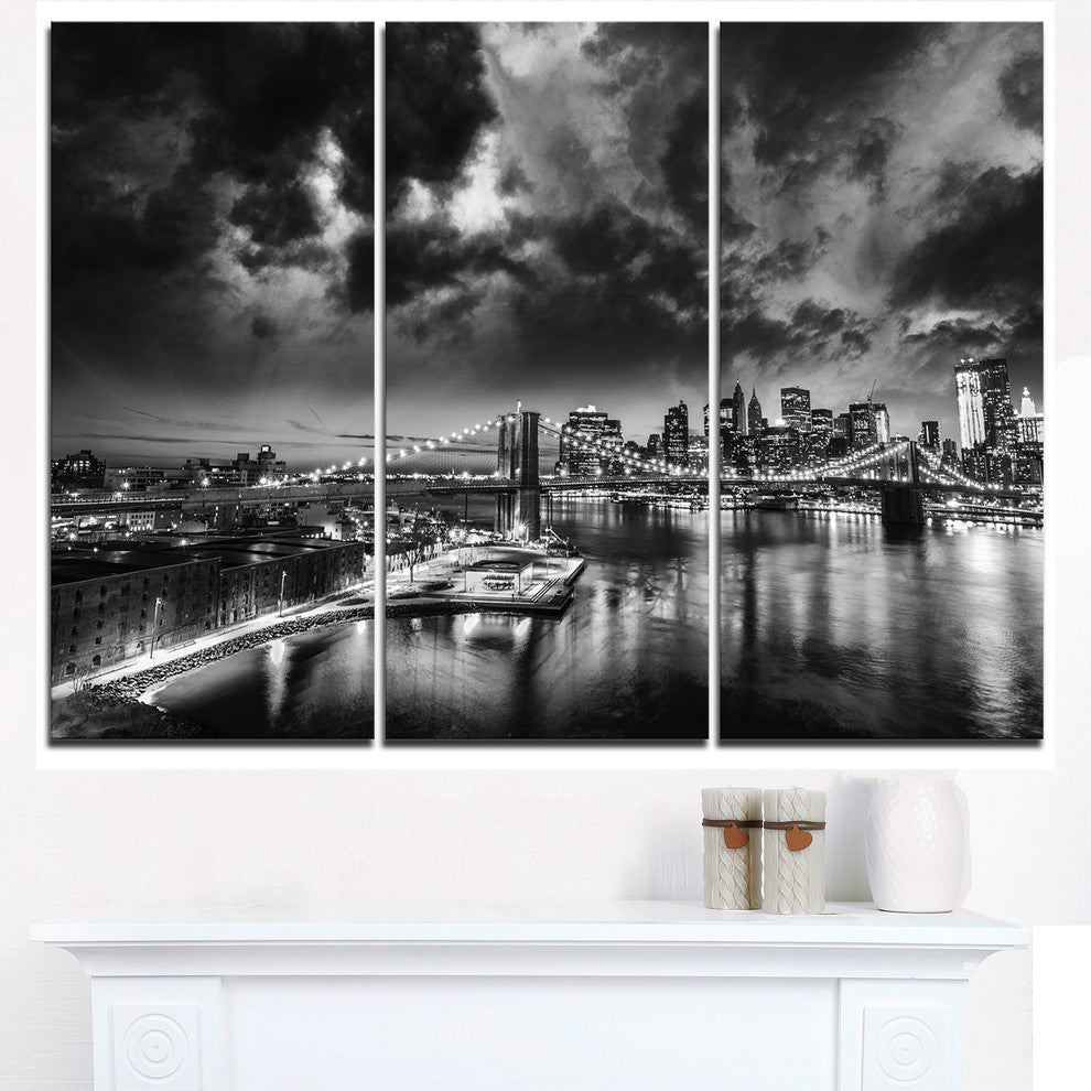 "Amazing Night in New York City" Metal Wall Art, 3 Panels, 36"x28"