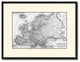 Europe Vintage B&W Map Canvas Print, 16"x21"