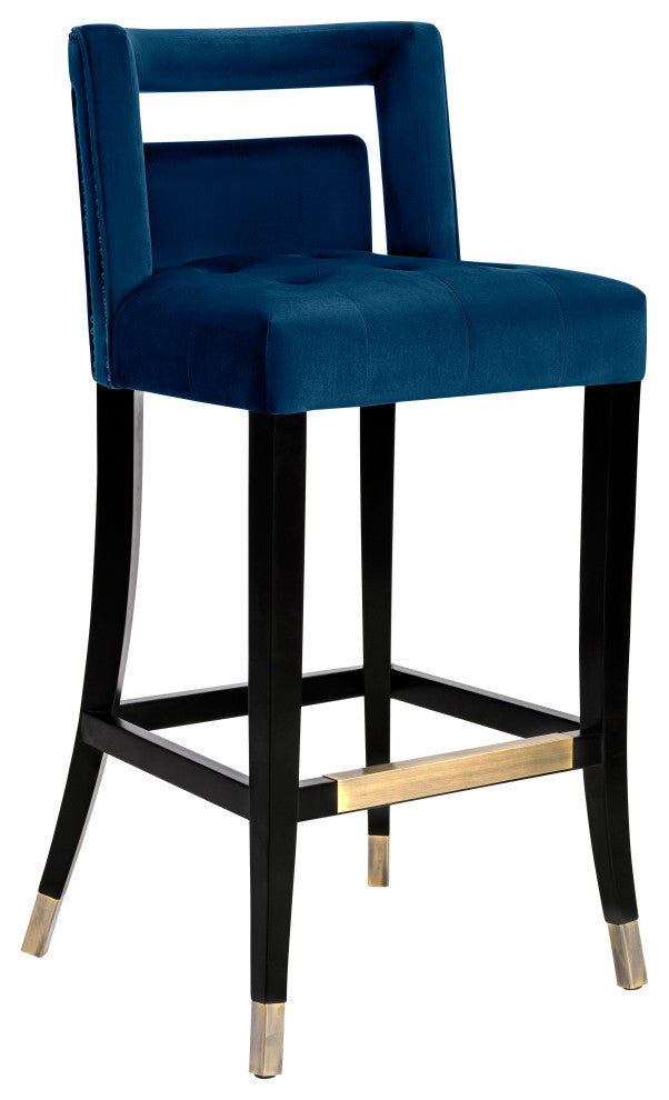 Hart Navy Velvet Counter Stool - Navy