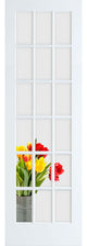 18-Lite Clear Glass French Door Primed, 32"x96"x1.375"
