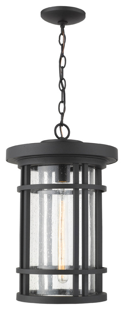 Jordan 1 Light Outdoor Chain Mount Ceiling Fixture in Black