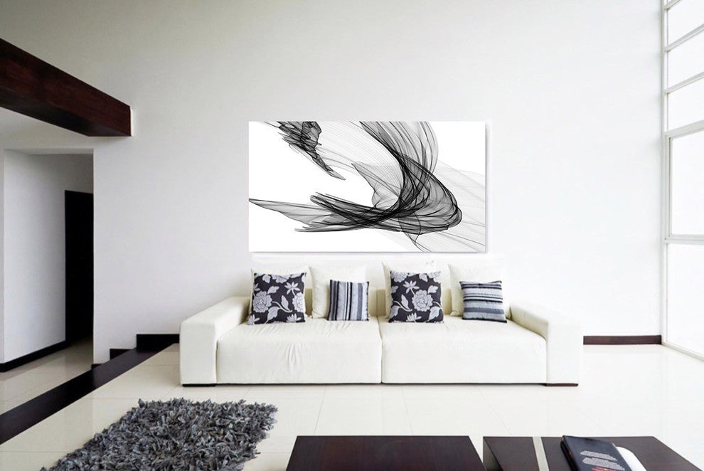 Abstract Black and White Canvas Print By Irena Orlov, 40"x60"