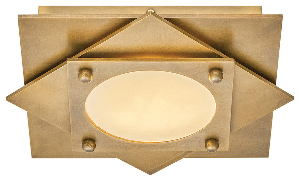Fredrick Ramond Claude Small Led Flush Mount, Heritage Brass