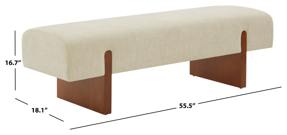 Safavieh Couture Kandiss Linen Bench