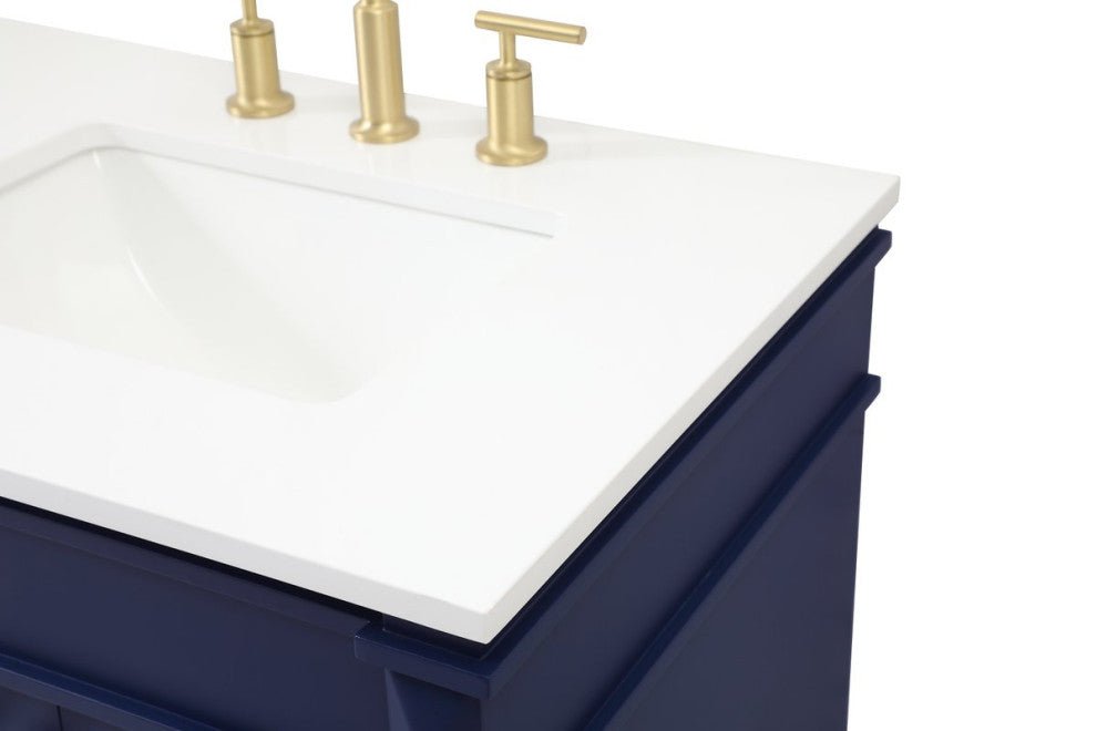 Home Living 21" Transitional Blue-Light Bathroom Vanity