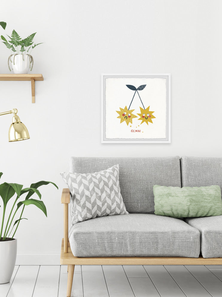 "Gemini" Framed Painting Print, 18x18