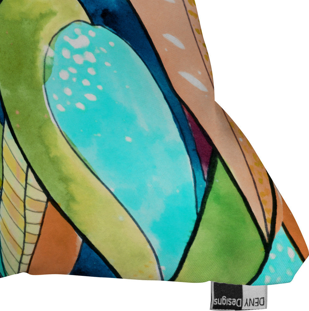 Deny Designs Cayenablanca Caribbean Seaweeds Outdoor Throw Pillow