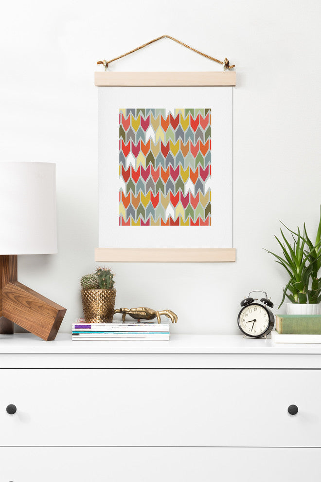 Deny Designs Sharon Turner Beach House Ikat Chevron Art Print
