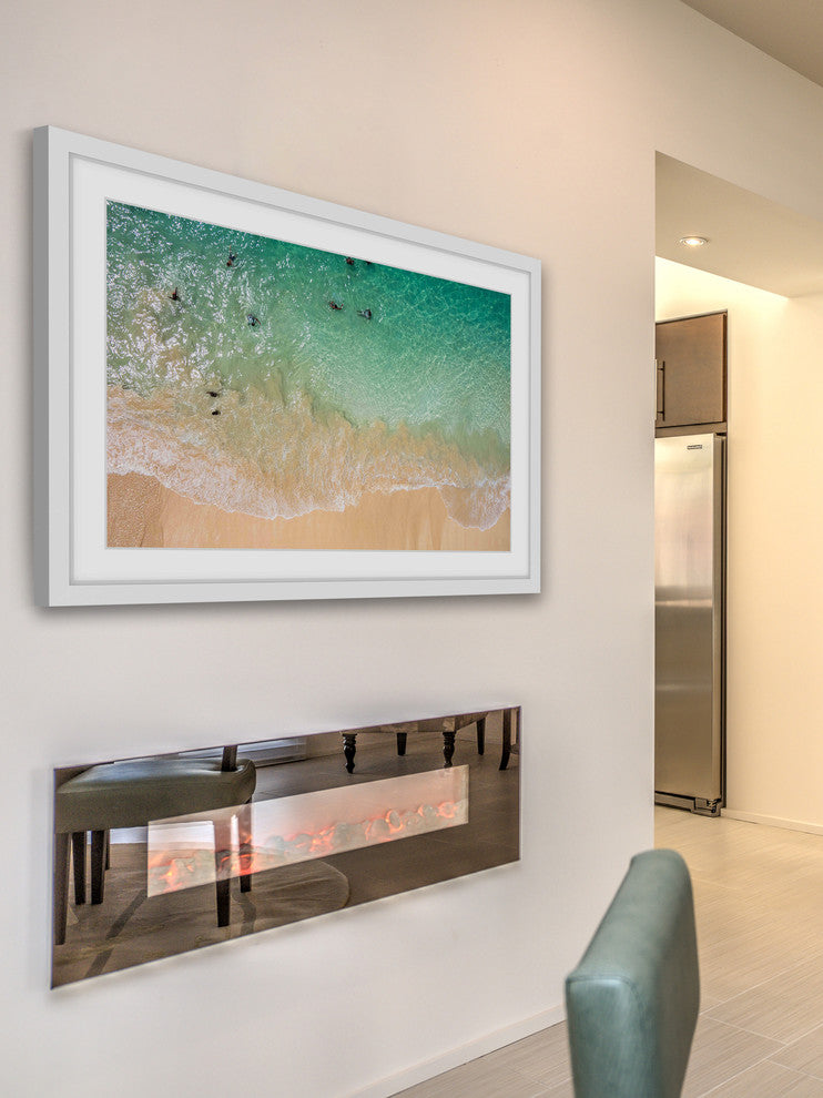 "Splash Near Shore" Framed Painting Print