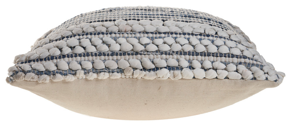 Bold Textured Navy Throw Pillow