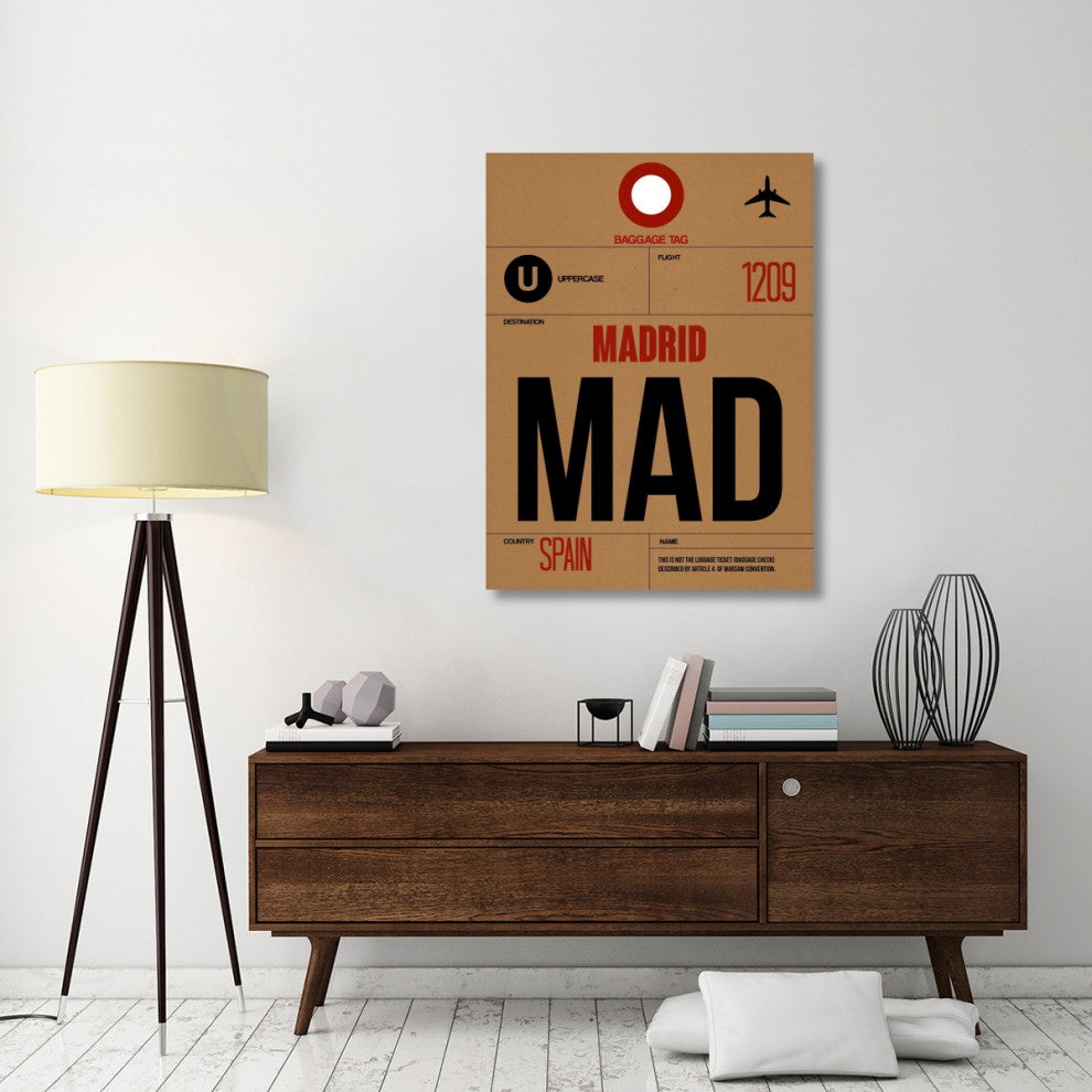 "MAD Madrid Luggage Tag 2" Fine Art Print