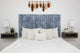 Handcrafted Headboard, Hanger Style, Blue Stonewash, California King