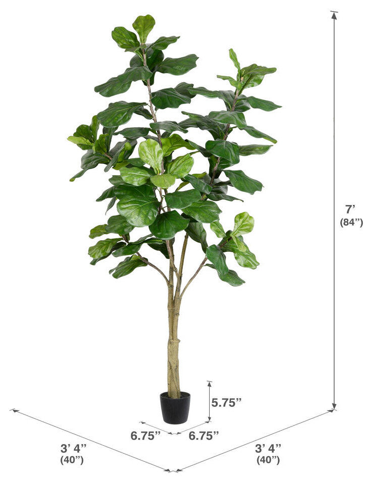 Vickerman Potted Fiddle Tree, 7'