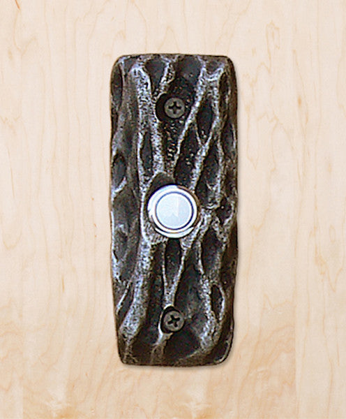 Cholla Bell Plate With Button, Black Iron