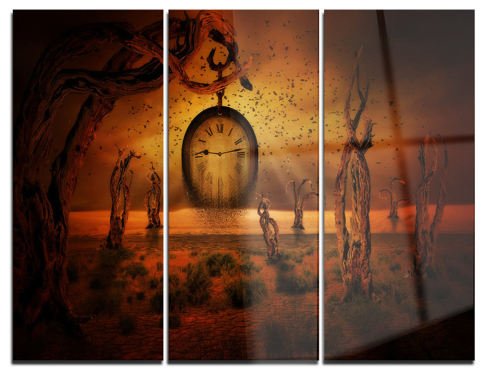 "End of Time" Digital Metal Wall Art, 3 Panels, 36"x28"