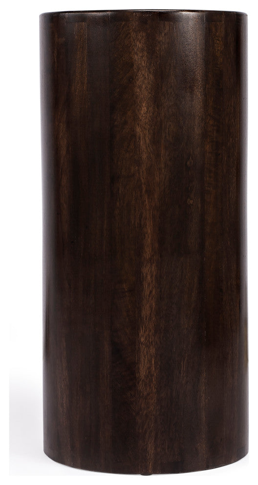 Butler Liam Wood End Table With Storage, Dark Brown