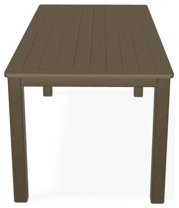 21" x 42" Rectangular Marine Grade Outdoor Coffee Table, Beachwood