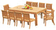 11-Piece Set, 122" Rectangle Table, 10 Giva Chairs, Sunbrella Cushion, Cast Mist
