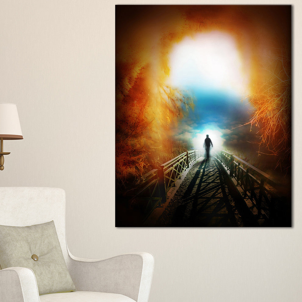 "Life After Demise Large Tunnel" Modern Landscape Wall Art Canvas, 30"x40"