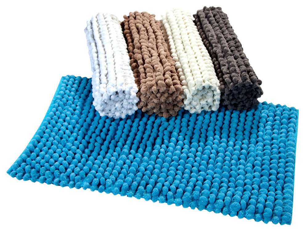Bath Rug Cotton and Microfiber Hand Loom, 36"x24", Beige, GSF 200, Bubbles